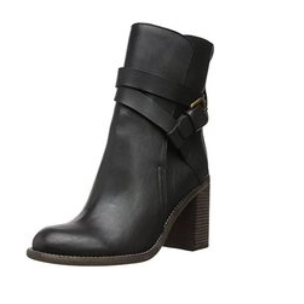 See by Chloe Black ankle strap boots